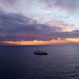 sunset ship